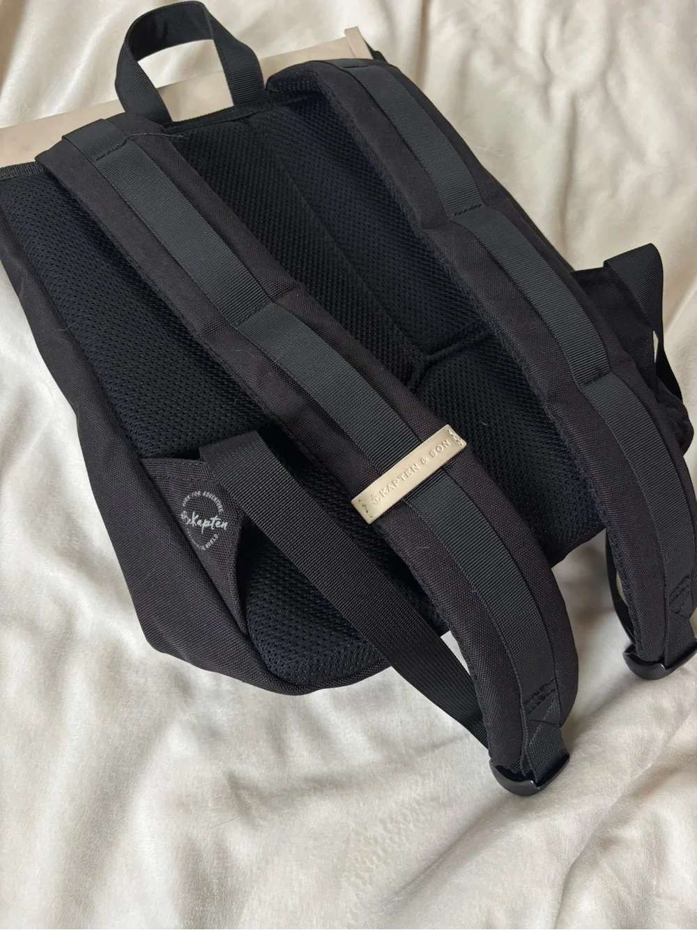 Kapten & Son Fyn Backpack in Black and Cream